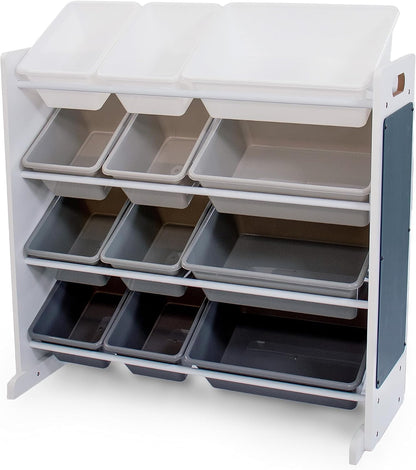Kids Toy Organizer with 12 Bins, 4 Tier Storage for Playroom