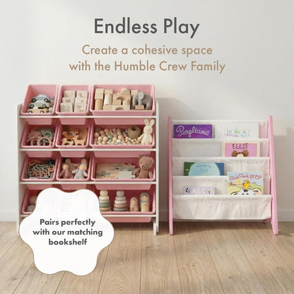 Kids Toy Organizer with 12 Bins, 4 Tier Storage for Playroom