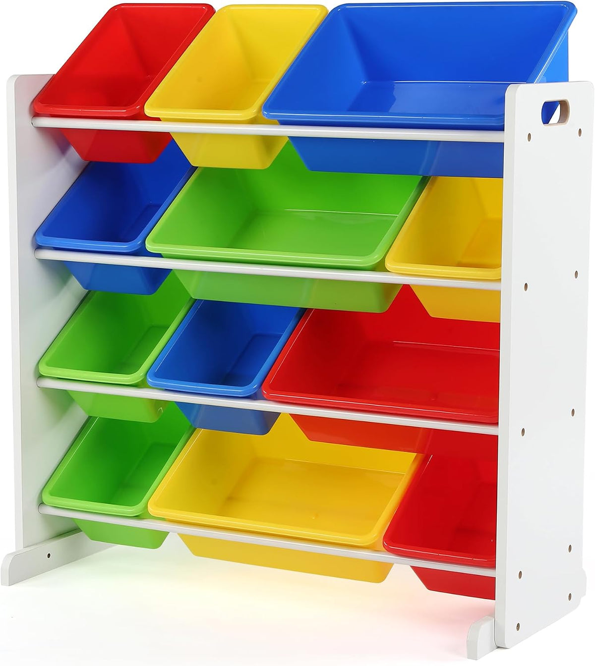 Kids Toy Organizer with 12 Bins, 4 Tier Storage for Playroom