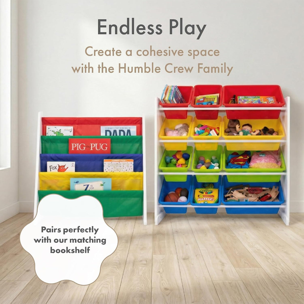 Kids Toy Organizer with 12 Bins, 4 Tier Storage for Playroom