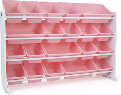 Kids Toy Organizer with 20 Bins, 4 Tier Storage for Playroom