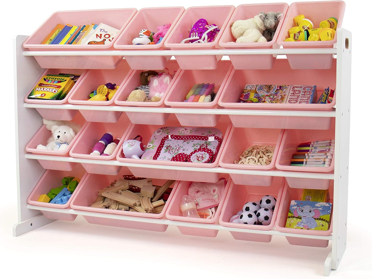 Kids Toy Organizer with 20 Bins, 4 Tier Storage for Playroom