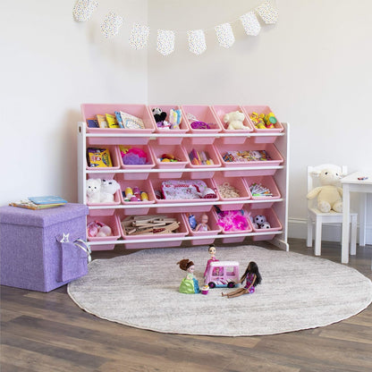 Kids Toy Organizer with 20 Bins, 4 Tier Storage for Playroom