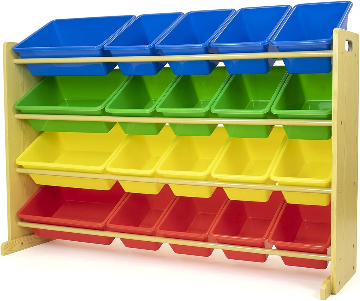 Kids Toy Organizer with 20 Bins, 4 Tier Storage for Playroom