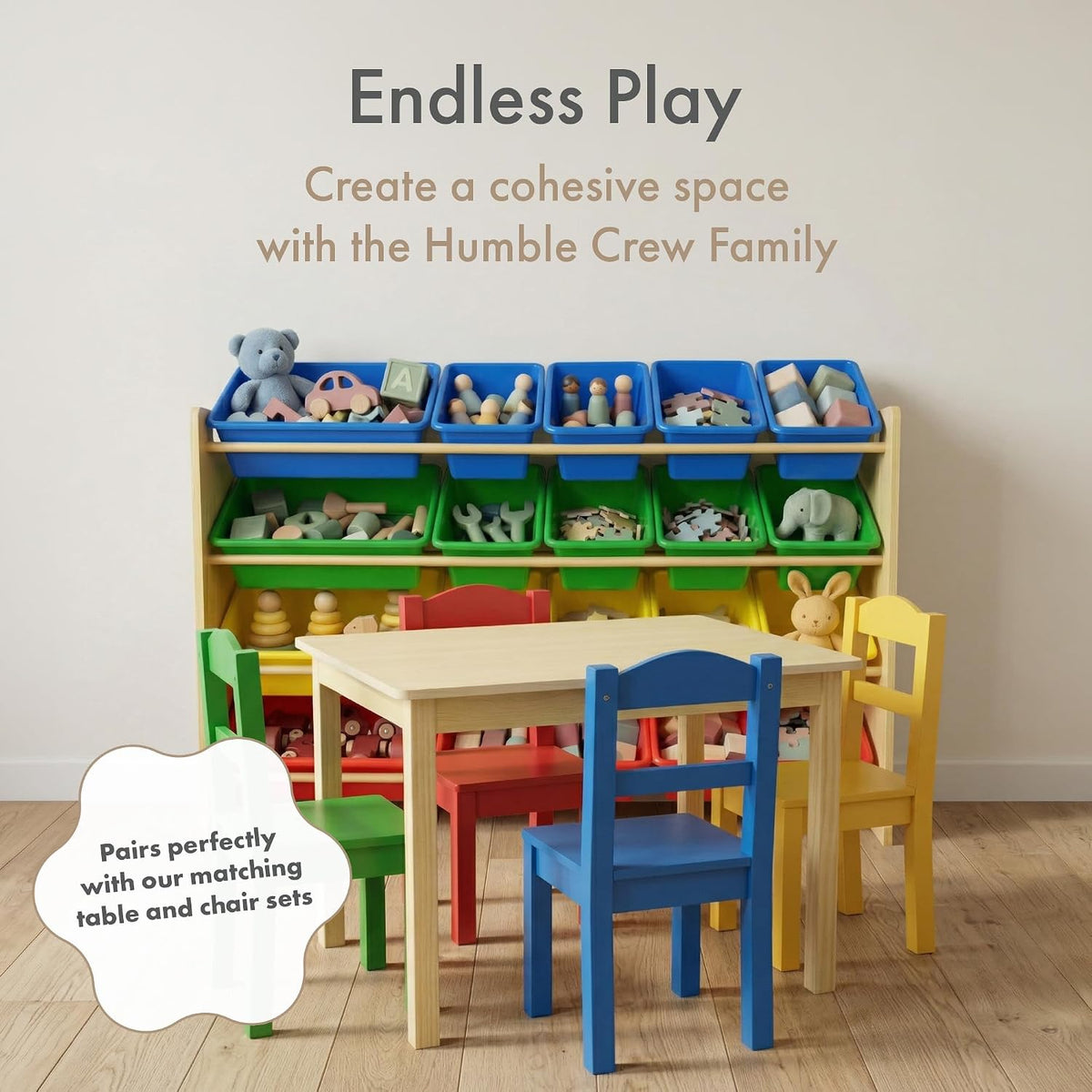 Kids Toy Organizer with 20 Bins, 4 Tier Storage for Playroom