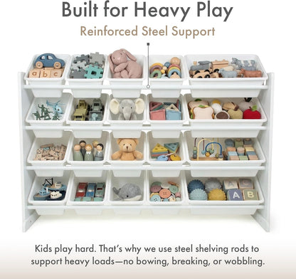 Kids Toy Organizer with 20 Bins, 4 Tier Storage for Playroom