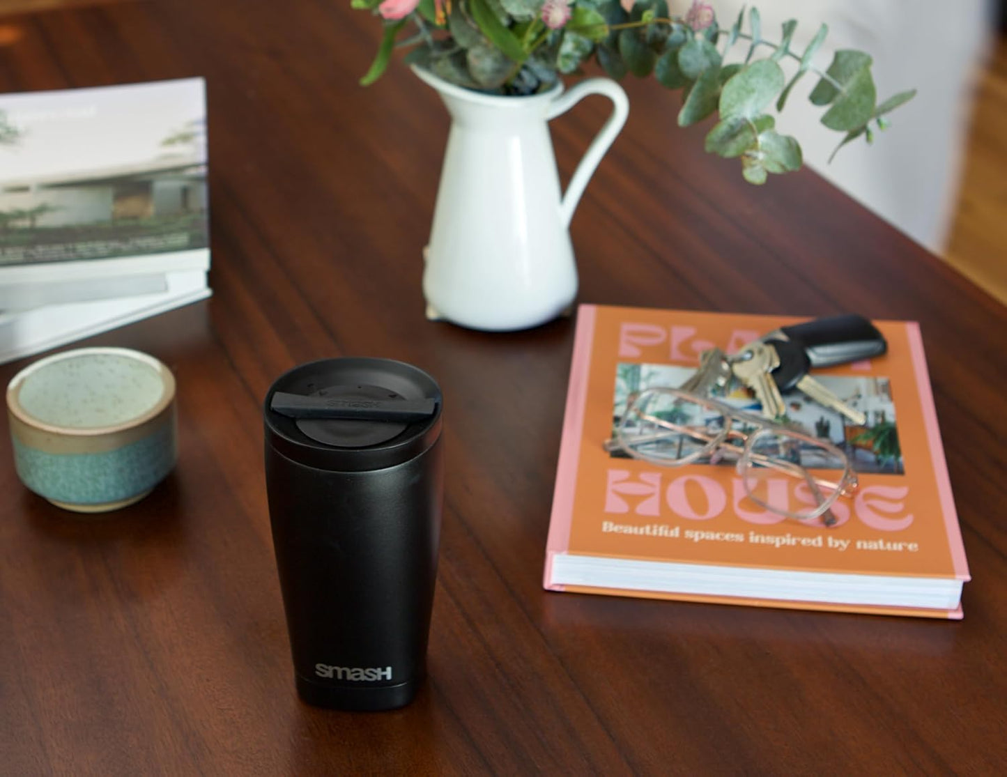 Stainless Steel Reusable Twist and Lock Coffee Travel Mug/Flask 475ml/ 16oz
