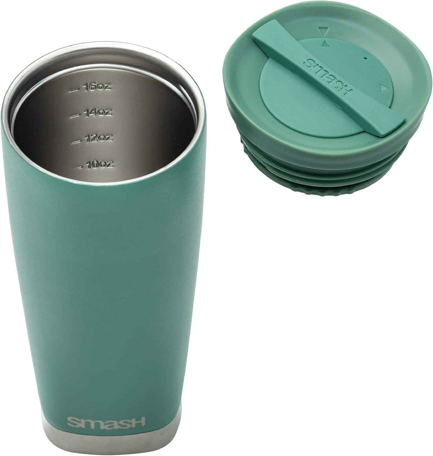 Stainless Steel Reusable Twist and Lock Coffee Travel Mug/Flask 475ml/ 16oz