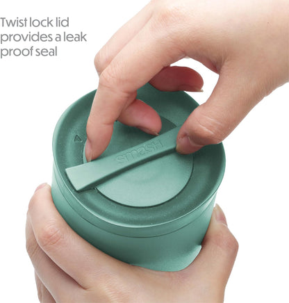 Stainless Steel Reusable Twist and Lock Coffee Travel Mug/Flask 475ml/ 16oz