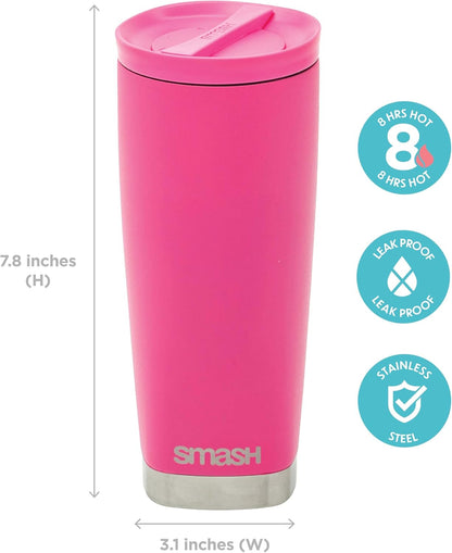 Stainless Steel Reusable Twist and Lock Coffee Travel Mug/Flask 475ml/ 16oz