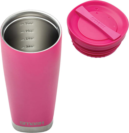 Stainless Steel Reusable Twist and Lock Coffee Travel Mug/Flask 475ml/ 16oz