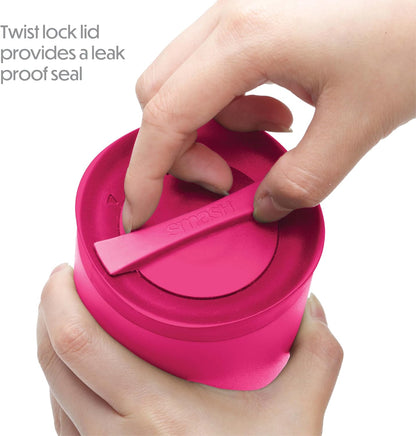 Stainless Steel Reusable Twist and Lock Coffee Travel Mug/Flask 475ml/ 16oz