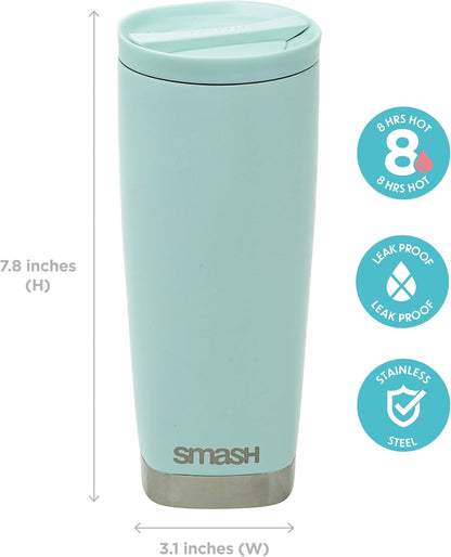 Stainless Steel Reusable Twist and Lock Coffee Travel Mug/Flask 475ml/ 16oz