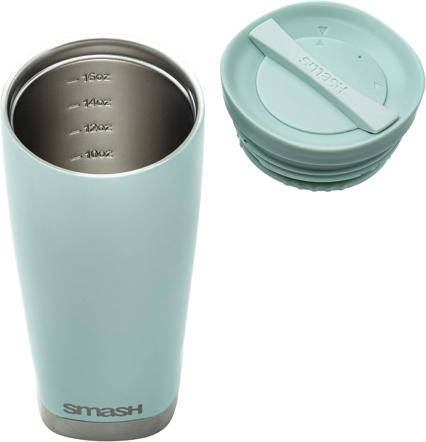 Stainless Steel Reusable Twist and Lock Coffee Travel Mug/Flask 475ml/ 16oz