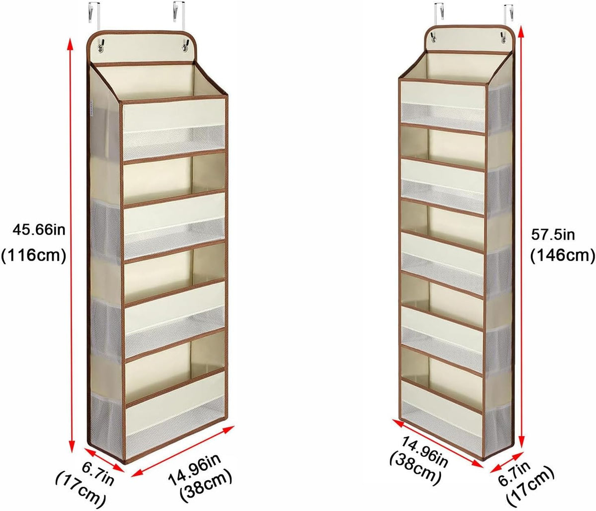 Over The Door Organizer for Bathroom & Bedroom - Multi-Purpose Storage Solution for Toys, Diapers, and More - Space-Saving Wall-Mounted Hanging Organizer