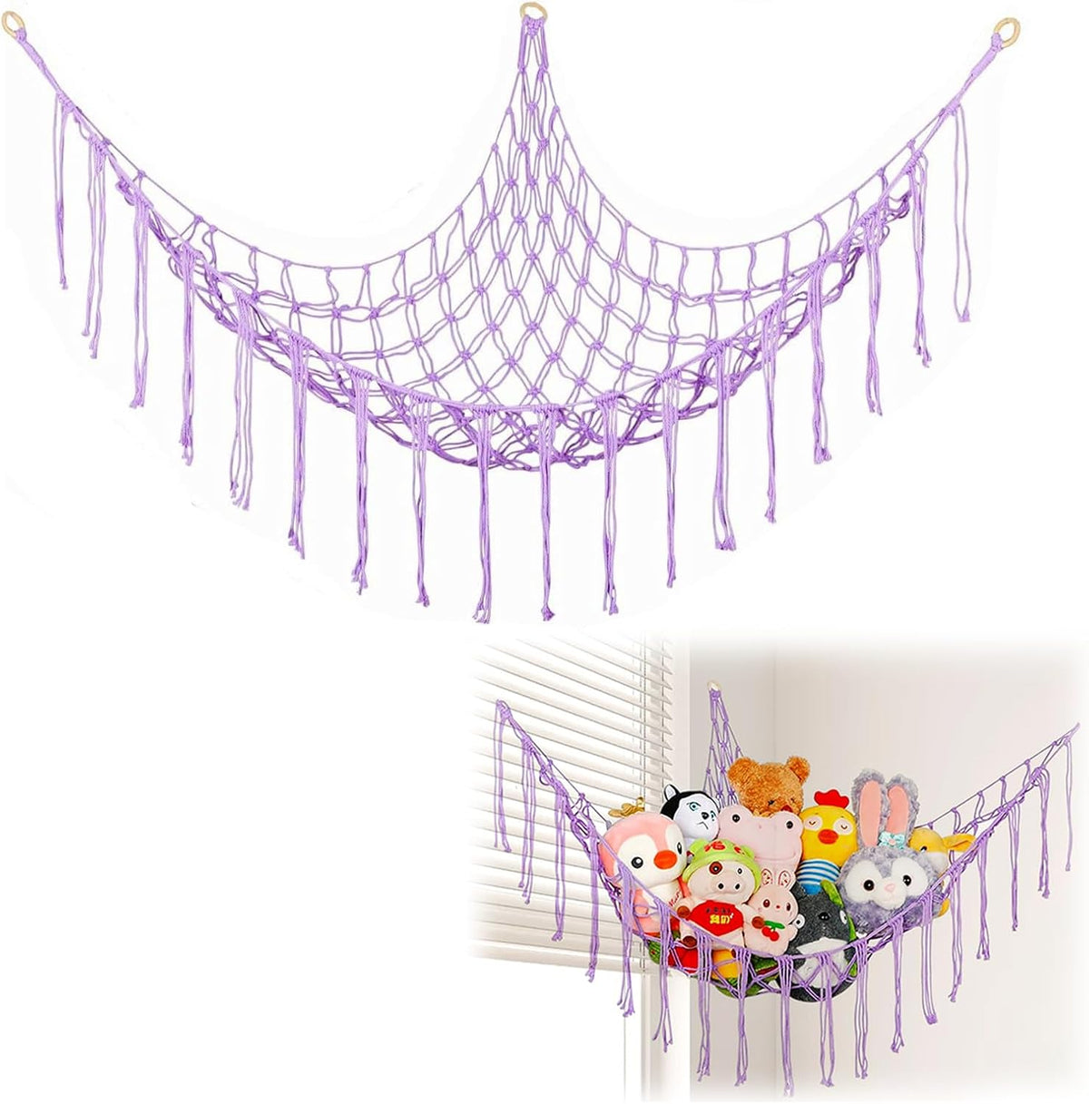 Stuffed Animal Hammock,Stuffed Animal Storage Net,Toy Pet Plushie Net