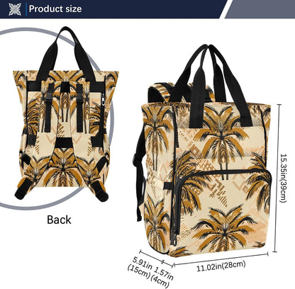 Diaper Bag Backpack, Multifunction Travel Bag for Moms Dads, Baby Changing Bag with Insulted Pockets, Stroller Straps and Side Bottle Pockets Tree Shadow Pattern