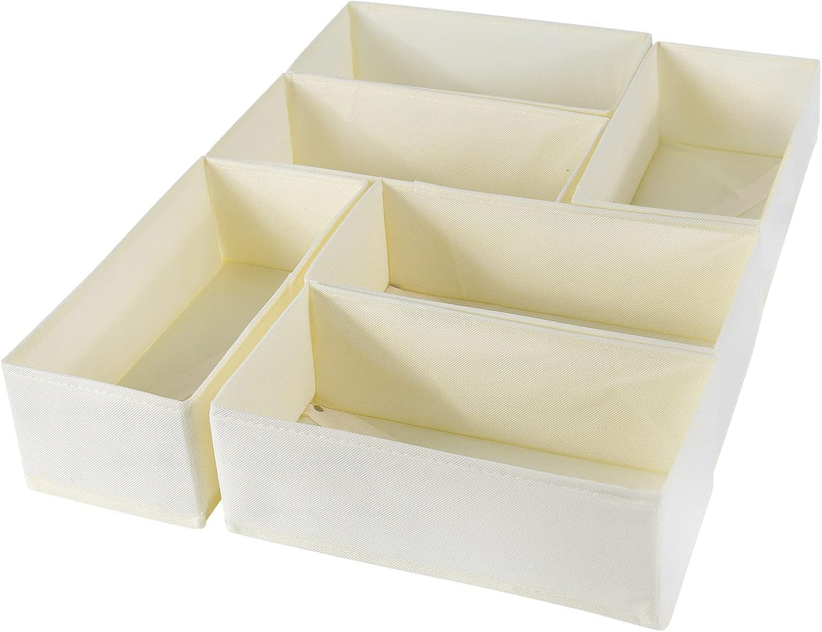 6 Packs Dresser Drawer Organizers for Clothing,Woven-Fabric Baby Clothes Organizer and storage in Bedroom-Closet & Drawer Organization-1 Large Cell