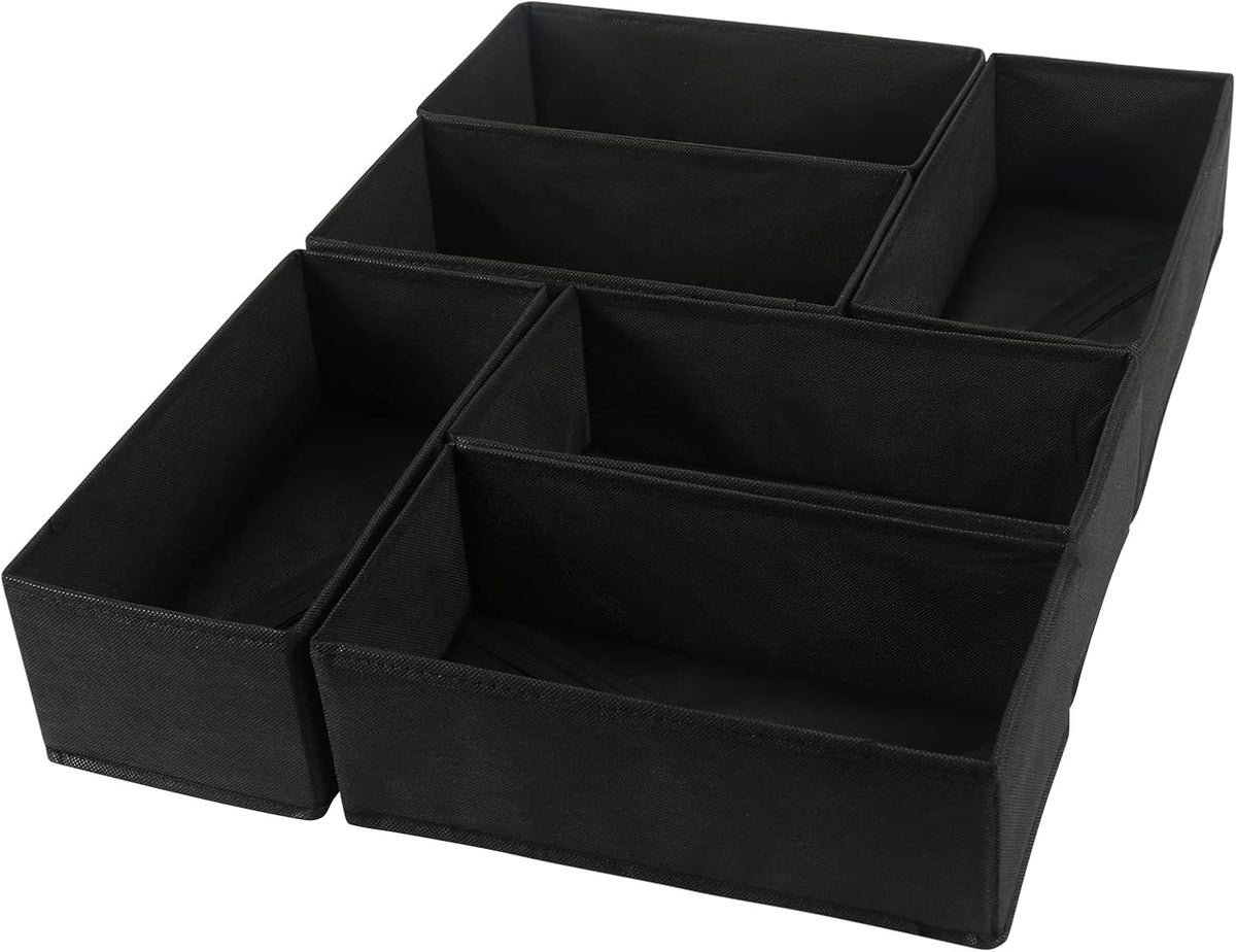 6 Packs Dresser Drawer Organizers for Clothing,Woven-Fabric Baby Clothes Organizer and storage in Bedroom-Closet & Drawer Organization-1 Large Cell