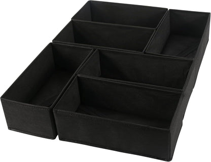 6 Packs Dresser Drawer Organizers for Clothing,Woven-Fabric Baby Clothes Organizer and storage in Bedroom-Closet & Drawer Organization-1 Large Cell