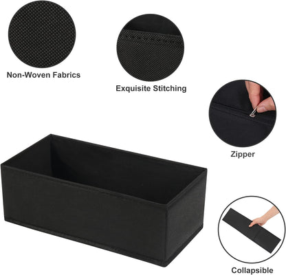 6 Packs Dresser Drawer Organizers for Clothing,Woven-Fabric Baby Clothes Organizer and storage in Bedroom-Closet & Drawer Organization-1 Large Cell
