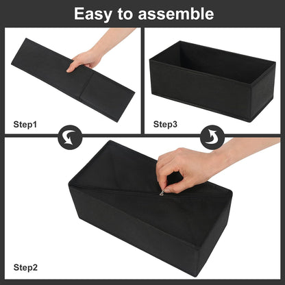 6 Packs Dresser Drawer Organizers for Clothing,Woven-Fabric Baby Clothes Organizer and storage in Bedroom-Closet & Drawer Organization-1 Large Cell