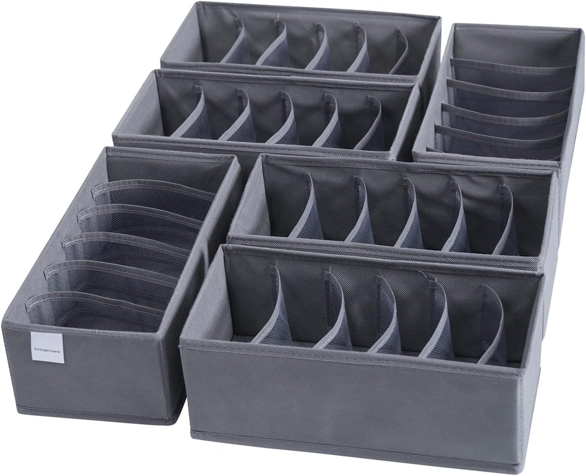 6 Packs Dresser Drawer Organizers for Clothing,Woven-Fabric Baby Clothes Organizer and storage in Bedroom-Closet & Drawer Organization-1 Large Cell