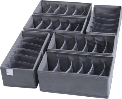 6 Packs Dresser Drawer Organizers for Clothing,Woven-Fabric Baby Clothes Organizer and storage in Bedroom-Closet & Drawer Organization-1 Large Cell