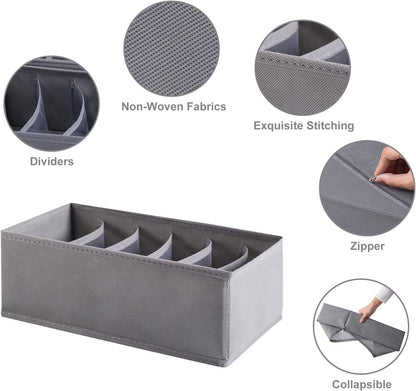 6 Packs Dresser Drawer Organizers for Clothing,Woven-Fabric Baby Clothes Organizer and storage in Bedroom-Closet & Drawer Organization-1 Large Cell