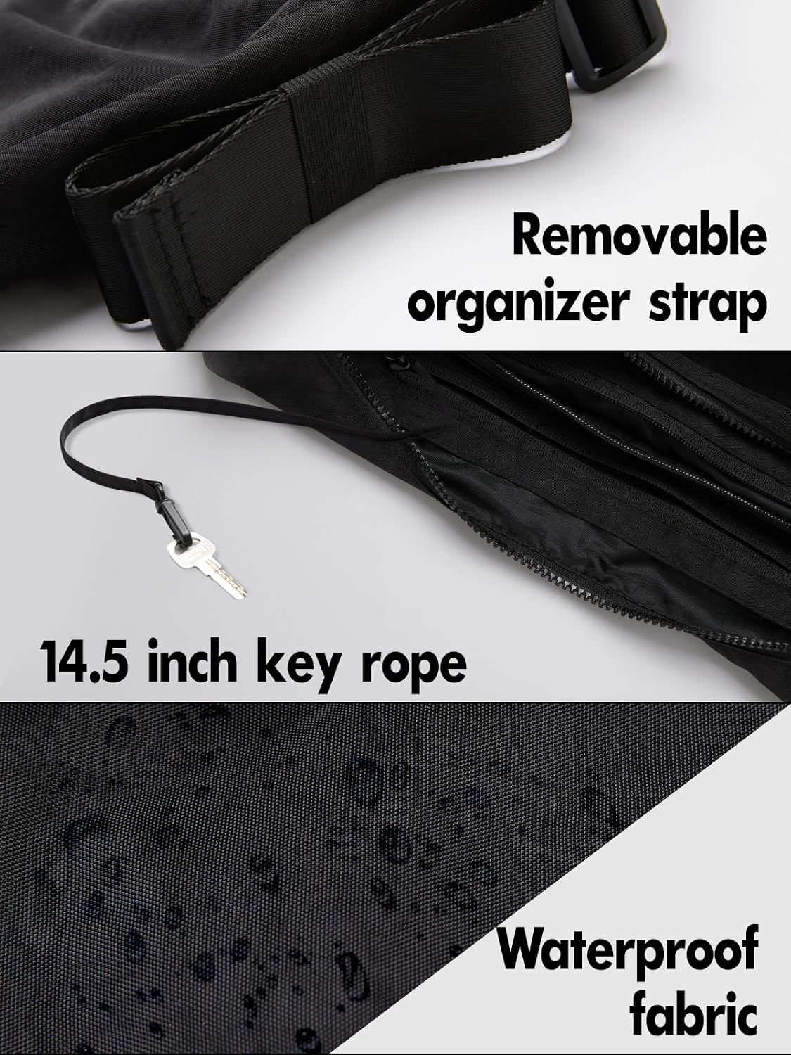 Medium Nylon Crossbody Crescent Bag: Slouchy Style Shoulder Casual with Adjustable Strap