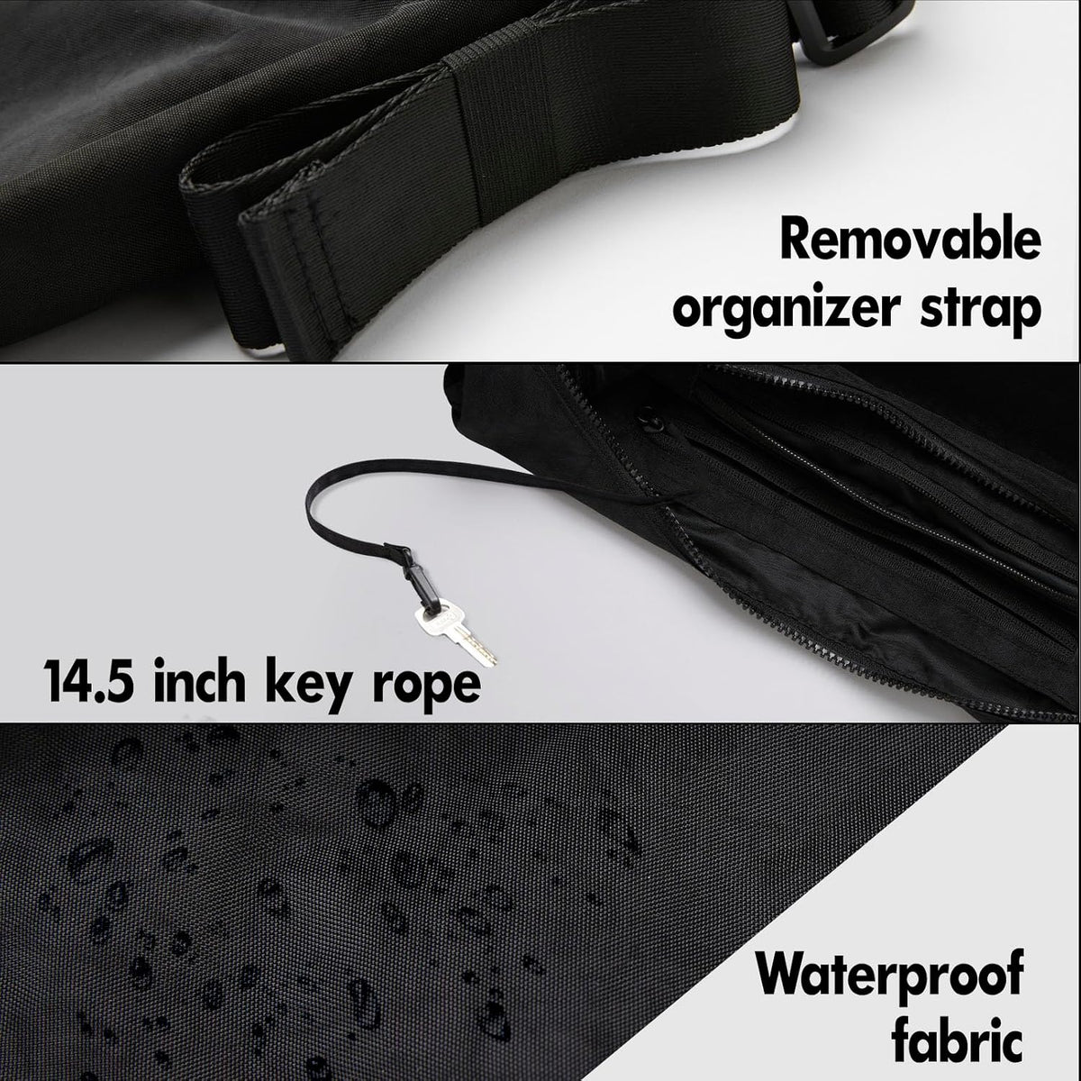 Medium Nylon Crossbody Crescent Bag: Slouchy Style Shoulder Casual with Adjustable Strap