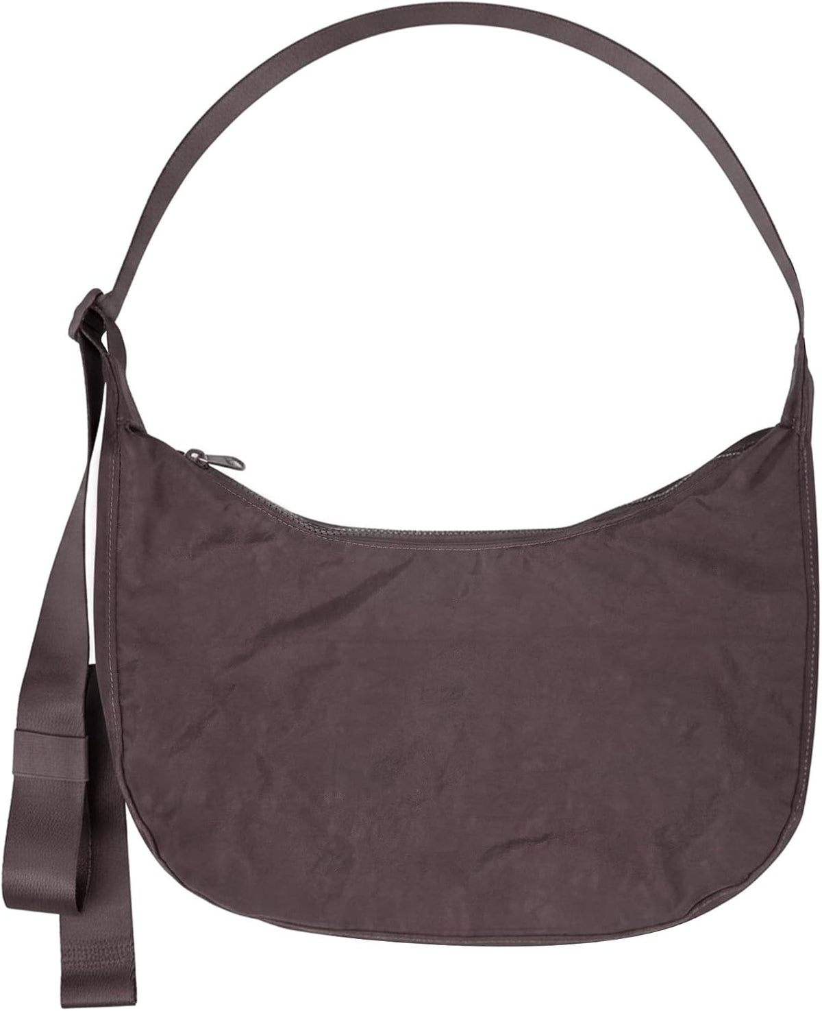 Medium Nylon Crossbody Crescent Bag: Slouchy Style Shoulder Casual with Adjustable Strap