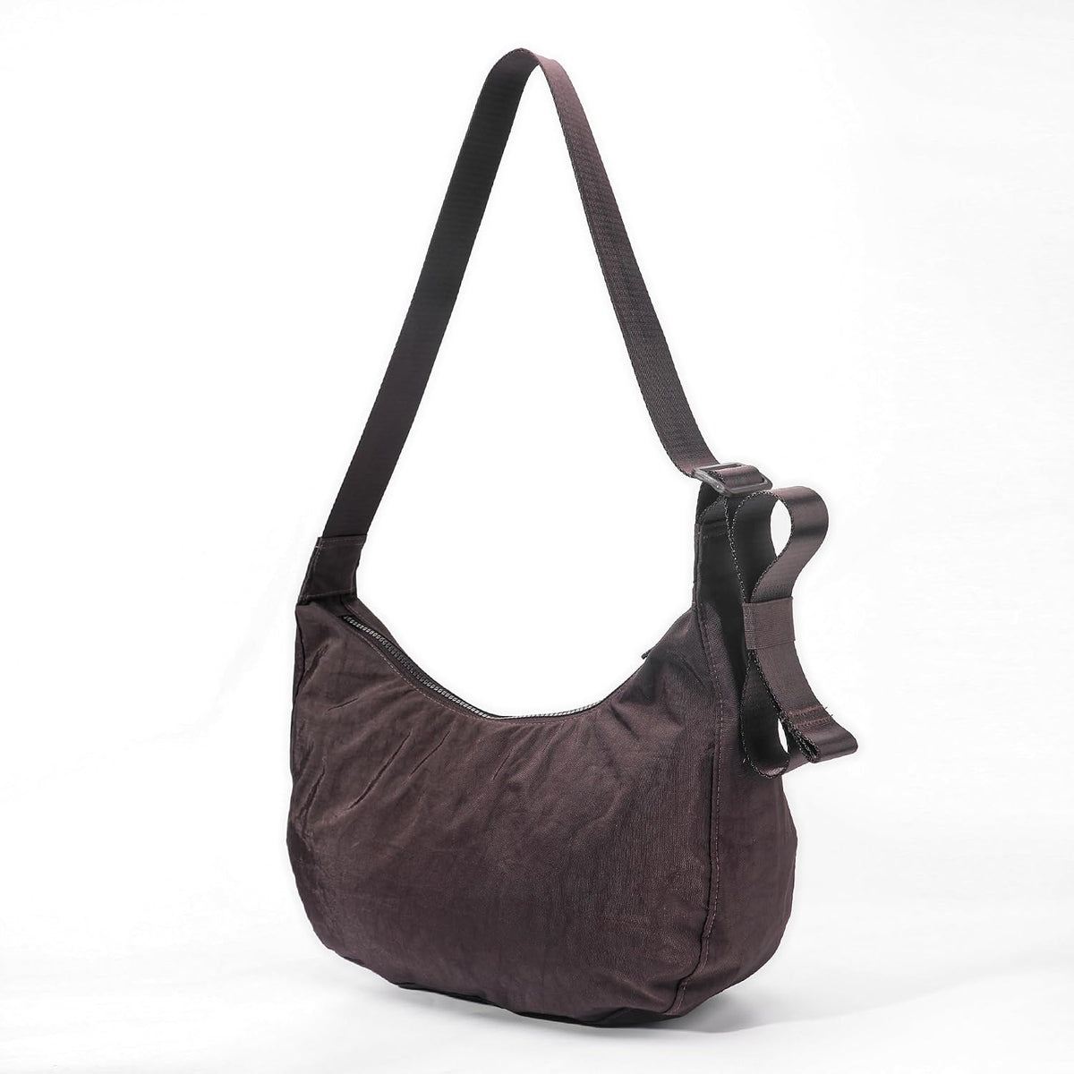 Medium Nylon Crossbody Crescent Bag: Slouchy Style Shoulder Casual with Adjustable Strap