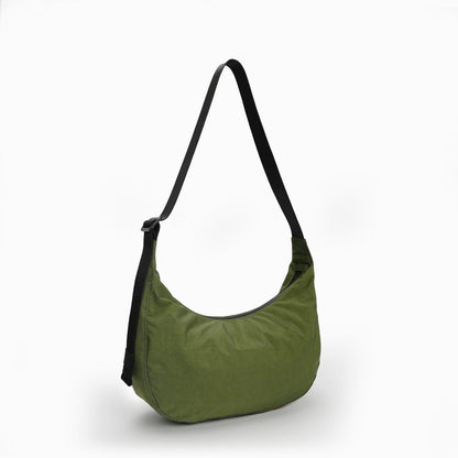 Medium Nylon Crossbody Crescent Bag: Slouchy Style Shoulder Casual with Adjustable Strap