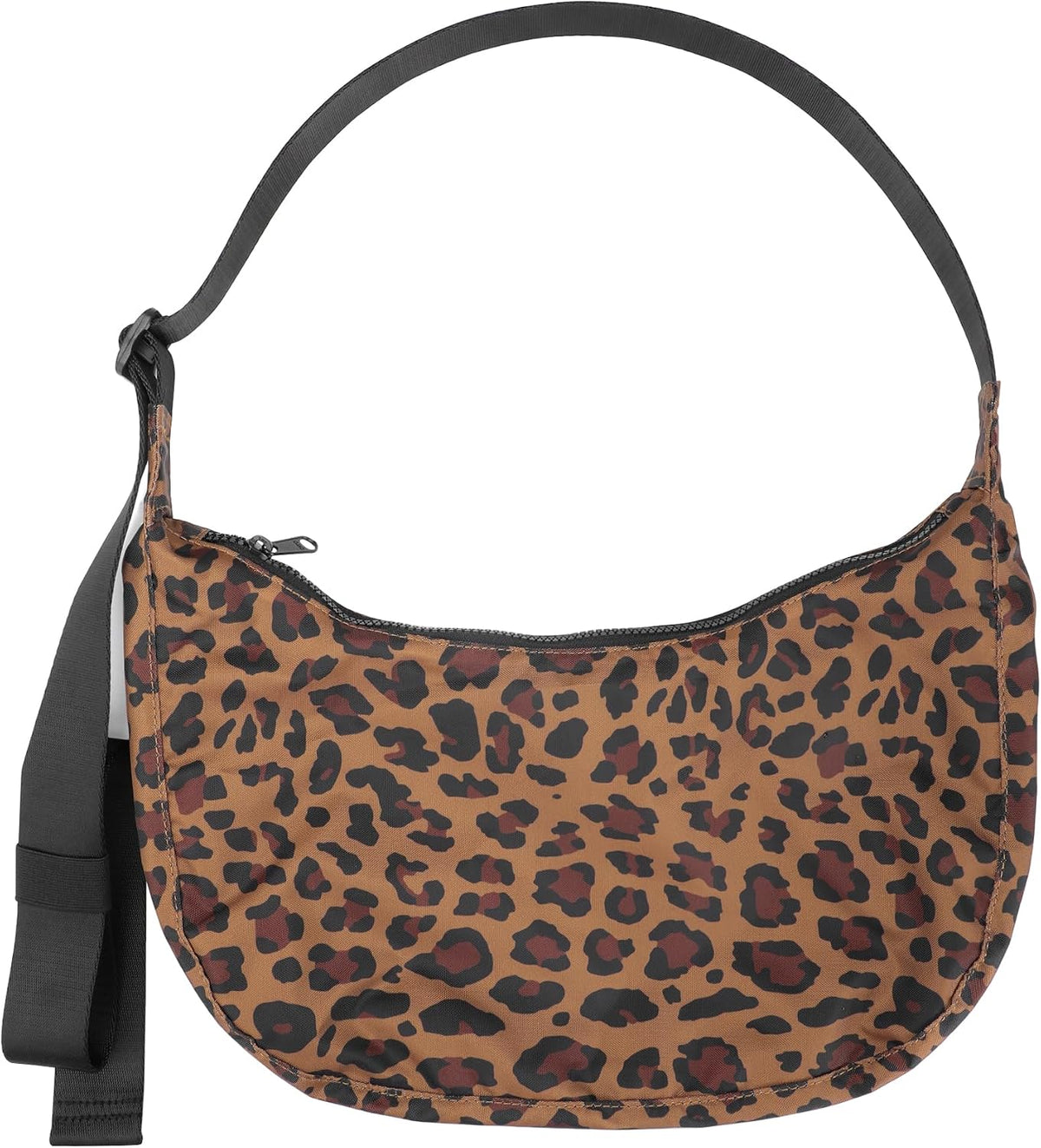 Medium Nylon Crossbody Crescent Bag: Slouchy Style Shoulder Casual with Adjustable Strap