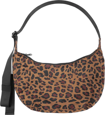 Medium Nylon Crossbody Crescent Bag: Slouchy Style Shoulder Casual with Adjustable Strap