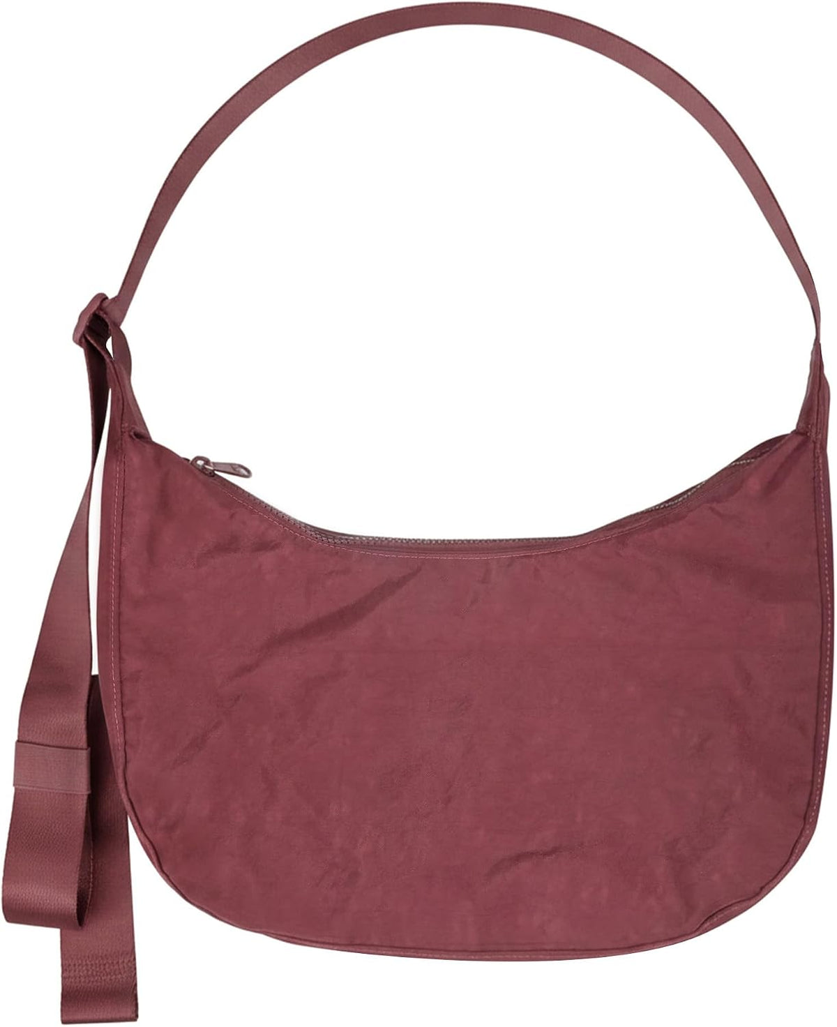 Medium Nylon Crossbody Crescent Bag: Slouchy Style Shoulder Casual with Adjustable Strap