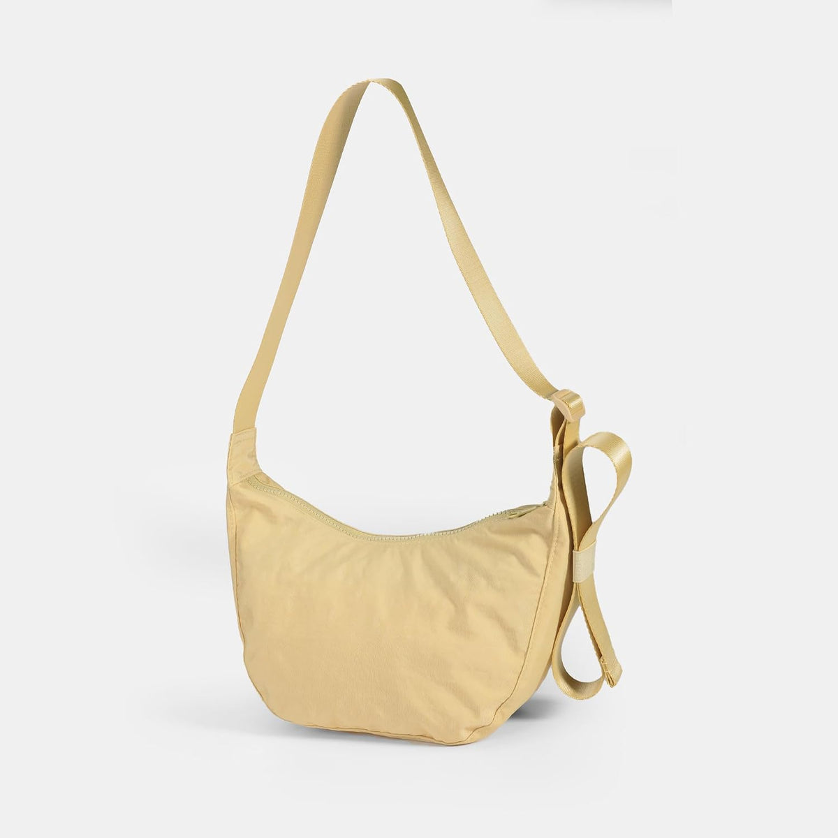 Medium Nylon Crossbody Crescent Bag: Slouchy Style Shoulder Casual with Adjustable Strap