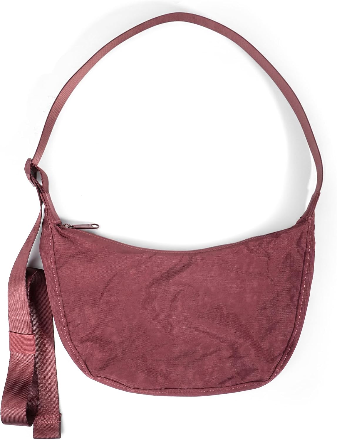 Medium Nylon Crossbody Crescent Bag: Slouchy Style Shoulder Casual with Adjustable Strap