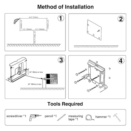 Baby Changing Station Wall Mounted,Horizontal