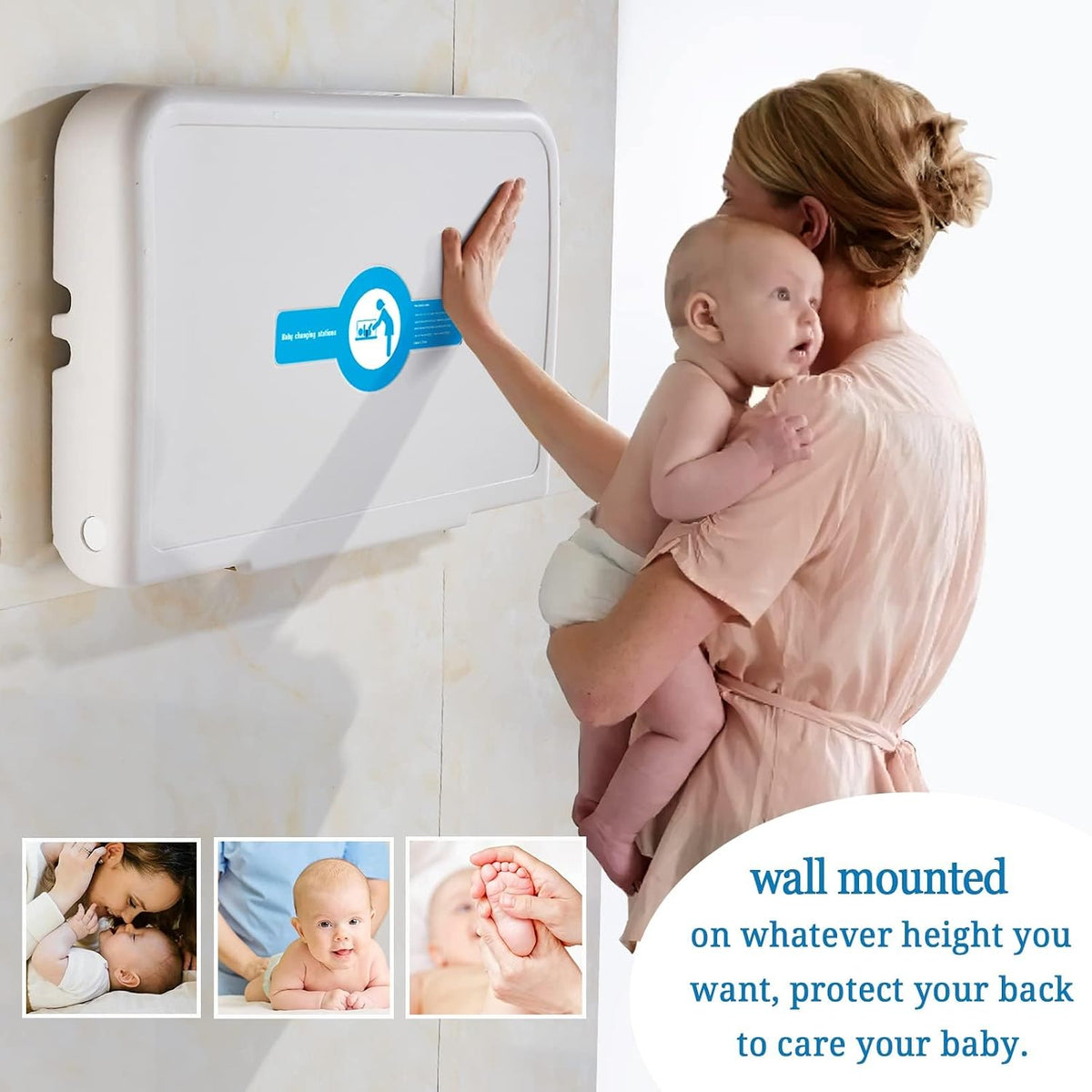 Baby Changing Station Wall Mounted,Horizontal