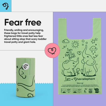 Travel Potty Bags-Potty Liners for Portable Potty,Bags for Portable Toilet,Liners Disposable Kids,Potty Training Liners Disposable