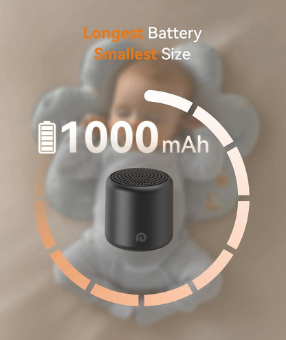 Portable White Noise Machine, 1000mAh Battery, Travel Sleep, Cream