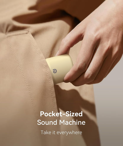 Portable White Noise Machine, 1000mAh Battery, Travel Sleep, Cream