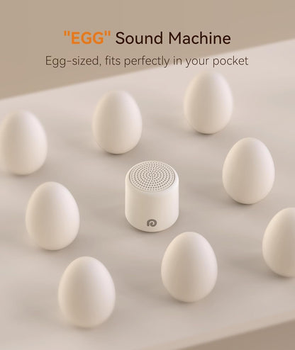 Portable White Noise Machine, 1000mAh Battery, Travel Sleep, Cream