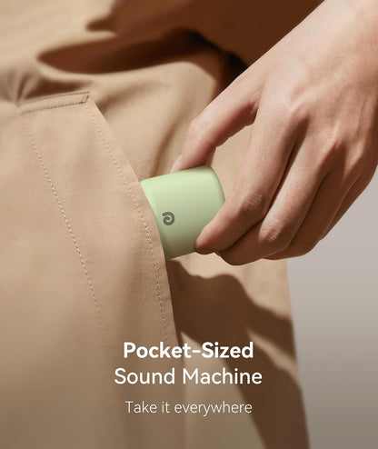 Portable White Noise Machine, 1000mAh Battery, Travel Sleep, Cream