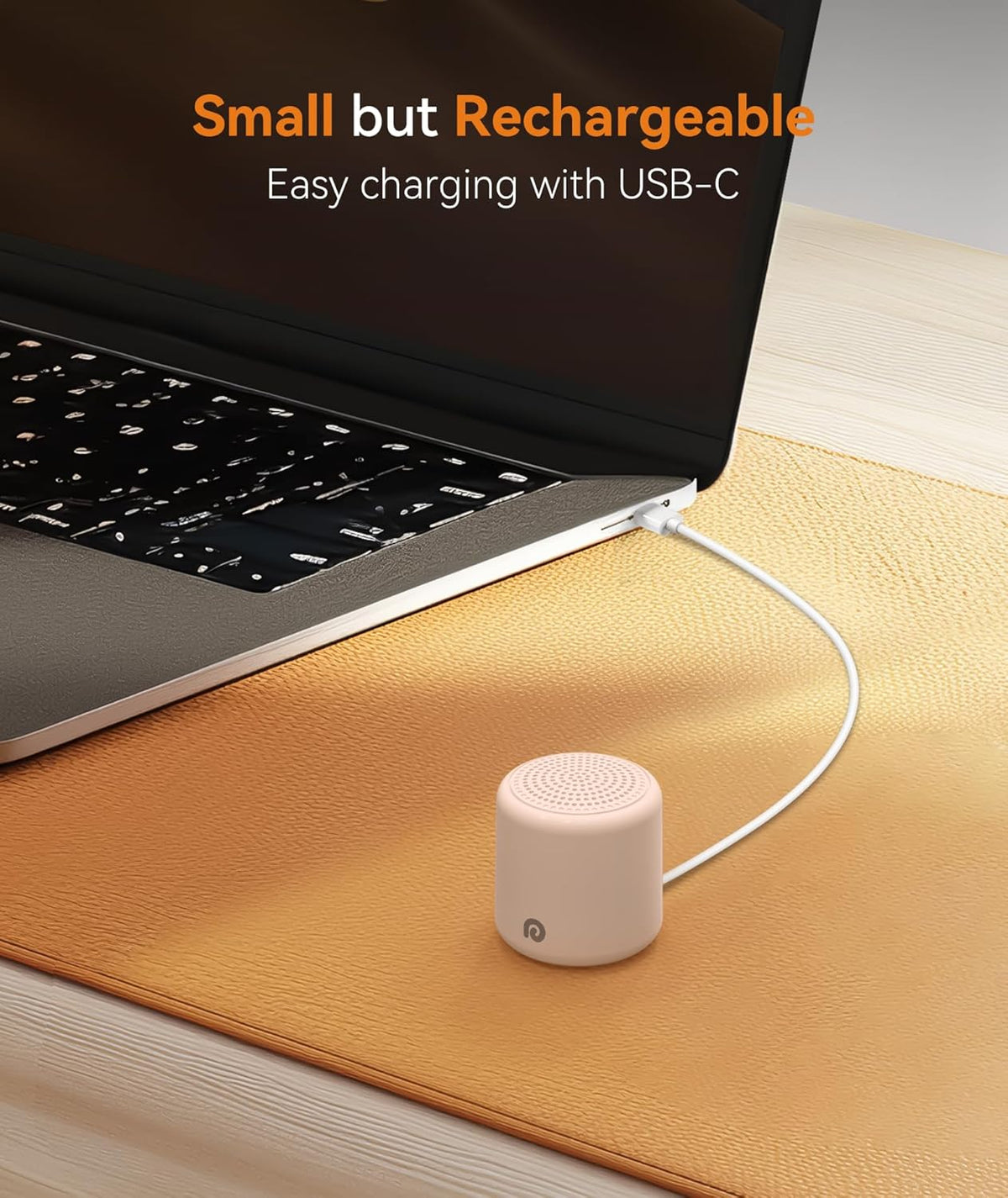 Portable White Noise Machine, 1000mAh Battery, Travel Sleep, Cream