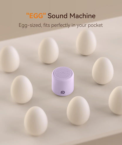 Portable White Noise Machine, 1000mAh Battery, Travel Sleep, Cream
