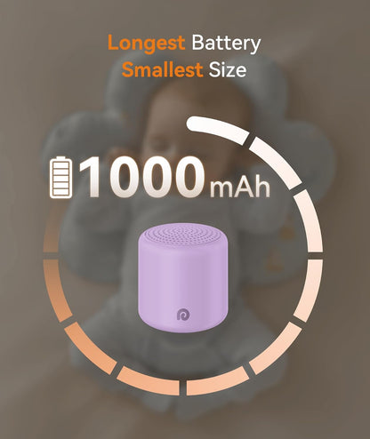 Portable White Noise Machine, 1000mAh Battery, Travel Sleep, Cream