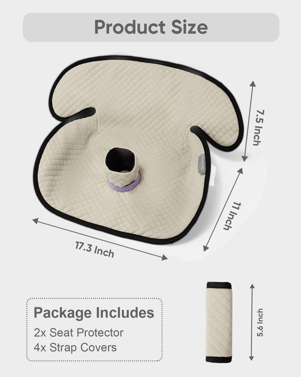 Baby Potty Training Car Seat Protector Cover, Beige
